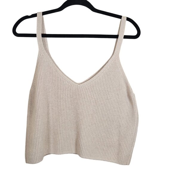 OGD Women’s Knit Sweater Tank Beige S – Clean Girl, Quiet Luxury, Academia - Picture 3 of 10